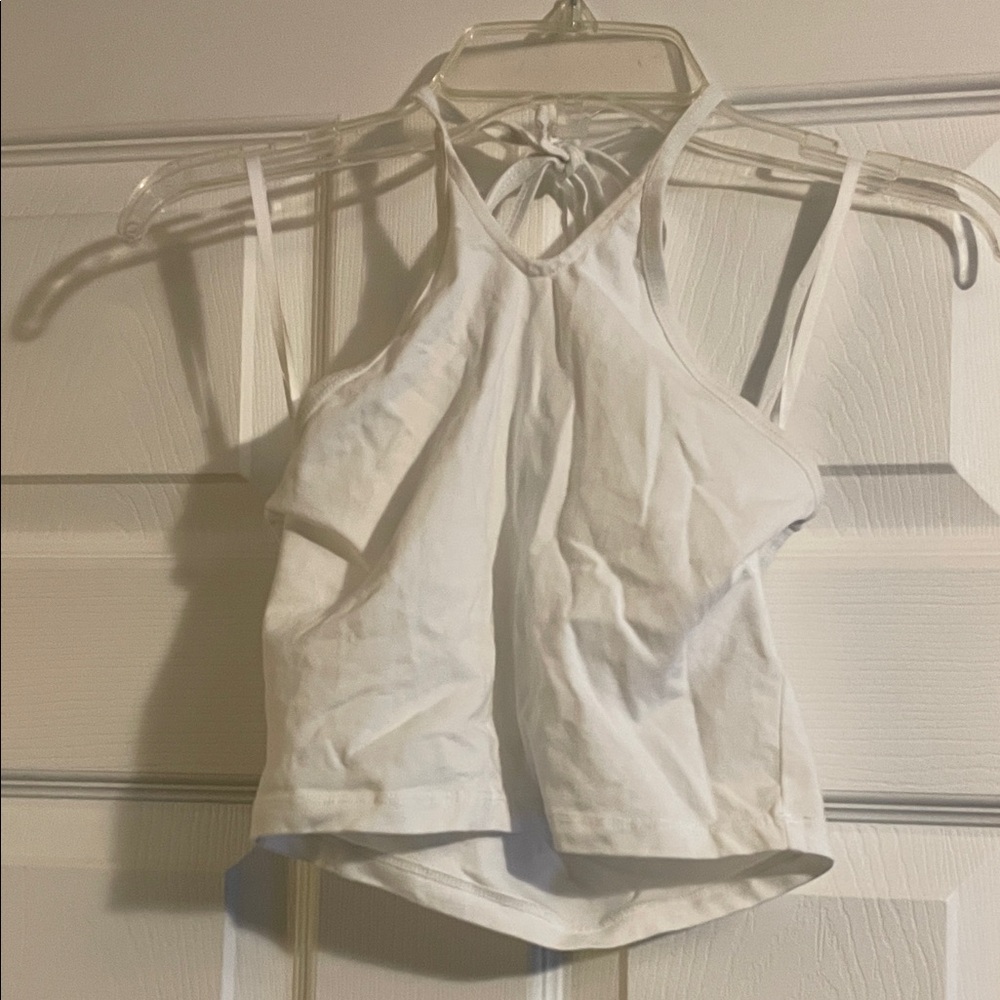 Sunday Best Ivory Halter Crop Top
